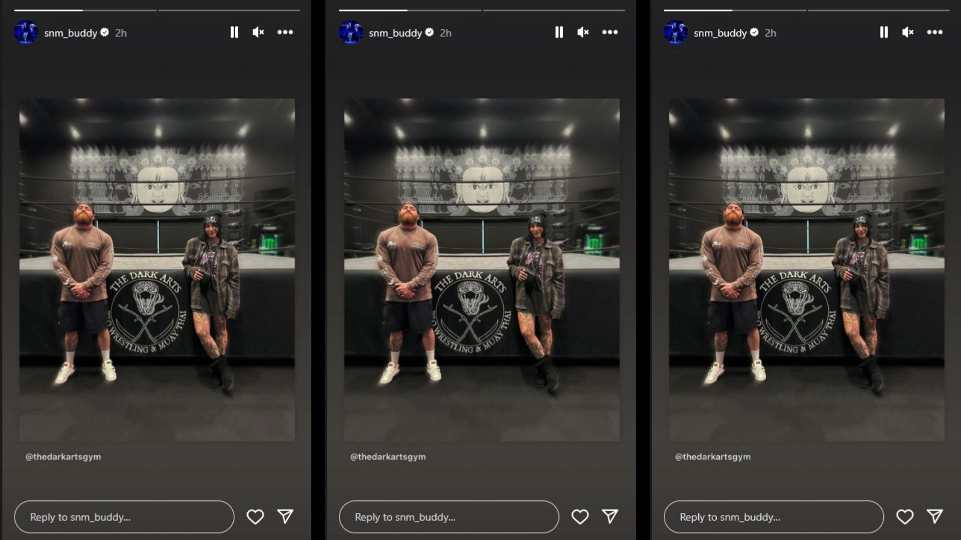 Screenshot of Buddy Murphy's Instagram story.